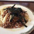 mutabon's cooksnap of when they made 簡単ランチ☆納豆パスタ カルボナーラ風.