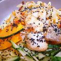 ぽにょろん's cooksnap of when they made やみつき！あげ茄子とあげ魚の胡麻だれ麺♪.