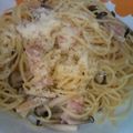 ゆ〜そん's cooksnap of when they made ベーコンとしめじのパスタ.