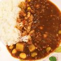 ありすのお茶会's cooksnap of when they made 挽き肉とお豆カレー.