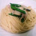 SINLIN's cooksnap of when they made アスパラとベーコンでペペロンチーノ♪.