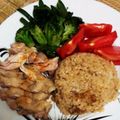 Booruru's cooksnap of when they made 簡単！海南鶏飯 チキンライス.