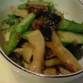 おレン's cooksnap of when they made アスパラとエリンギのおかか炒め.