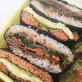 ジオ★'s cooksnap of when they made お弁当☆ビビンバおにぎらず.