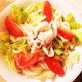 りんりこにゃー's cooksnap of when they made ゴマだれ美味し‼ 冷やしサラダうどん.