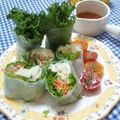 メルティローズ's cooksnap of when they made スモークサーモン＆チーズポテトの生春巻き.