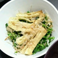 Giabbico's cooksnap of when they made 菜の花(青菜)と油揚げの辛子和え☆.