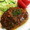 パンけーき's cooksnap of when they made 絶品デミ煮込み♡王様のハンバーグ.