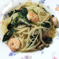 Hiちー's cooksnap of when they made エビとほうれん草の和風パスタ♪.