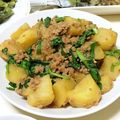 Haika☆'s cooksnap of when they made じゃがいもとにらのそぼろ煮.