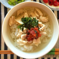 pennylanef's cooksnap of when they made 〆の一品＊〜ささみ汁飯〜＊.