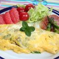 ♡ひな祭り♡'s cooksnap of when they made ほうれん草＆チーズオムレツ.
