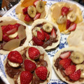 クック0CGQIG☆'s cooksnap of when they made 簡単おやつ！ 餃子の皮で フルーツ ピザ.