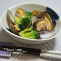 komomoもも's cooksnap of when they made アサリの酒蒸し♪.