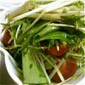 芋の葉's cooksnap of when they made 水菜とトマトのにんにくたれサラダ.