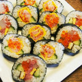 ゆうみおママです's cooksnap of when they made 簡単かわいい♪バラの飾り巻き寿司.
