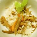 真黒海's cooksnap of when they made 簡単うまうま♡鶏かわごぼう飯♡.