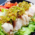 ＊もぐもぐ＊'s cooksnap of when they made レンチン♡蒸し鶏の香味ダレ.