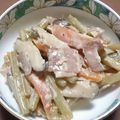 kaomaman's cooksnap of when they made フキとベーコンのまろやか炒め.