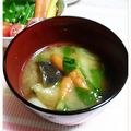 ＴＯＭＯＷＡＴ's cooksnap of when they made 意外に美味☆ナスとセロリのお味噌汁.