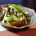 misatona's cooksnap of when they made コクうま！茄子と水菜の揚げ玉和え♪.