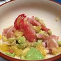 くろさとる's cooksnap of when they made 甘夏トマトアボカドと生ハムのサラダ.