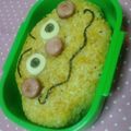 StardustCrusaders's cooksnap of when they made キャラ弁✿カレーパンマン弁当.