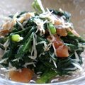north-wanko's cooksnap of when they made 春菊の梅とじゃこ和え.