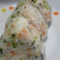 ぱど☆ちょ's cooksnap of when they made 桜えび・青のりのおいなりさん風おにぎり▲.