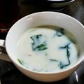パクパク☆☆☆'s cooksnap of when they made 小松菜とベーコンの豆乳スープ.
