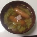 k＊a's cooksnap of when they made ドイツ風ウインナーとキャベツのスープ.