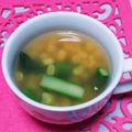 pnyo's cooksnap of when they made コーンとアスパラ◆優しい春色スープ.