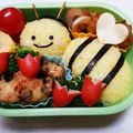 あくび王子まま's cooksnap of when they made みつばち＆チューリップのキャラ弁.