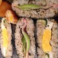 すみっこ2011's cooksnap of when they made ハムとチーズのサラダおにぎらず.