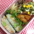 たにたーに's cooksnap of when they made おにぎらず(シャケ&枝豆&たまご焼き).