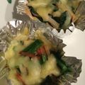 りんごとみかん♬'s cooksnap of when they made お弁当に☆ほうれん草とかにかまチーズ.