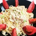 Christyna's cooksnap of when they made 簡単美味しい★ツナマヨのサラスパ.