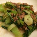 たつはさん's cooksnap of when they made チンゲンサイとひき肉のピリ辛炒め.