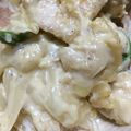 さい♪♪'s cooksnap of when they made 鶏むね肉とキノコのクリームソース煮.
