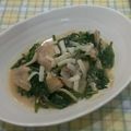 ラリー＆サラ's cooksnap of when they made 豚肉とほうれん草のチーズ炒め.