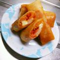 rr6860's cooksnap of when they made キムチーズ＆しそ＆餅♪揚げない春巻き.