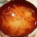 eiyoushi's cooksnap of when they made 人参ともやしと豆腐の味噌汁♪.