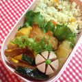 たにたーに's cooksnap of when they made ほくほくカボチャとカリカリベーコン＊.