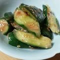 みほ1218's cooksnap of when they made 夏にピッタリ袋で簡単☆胡麻香る梅胡瓜.