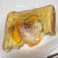cookみやちゃん's cooksnap of when they made わが家のシータパン！目玉焼きトースト.