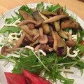 satsun's cooksnap of when they made ナスとキノコ炒めを乗せた水菜のサラダ☆.