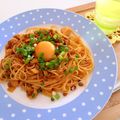 1221まゆ's cooksnap of when they made 納豆とキムチの温スパゲティ.