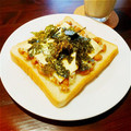 しじみごはん's cooksnap of when they made 和風♡しらすと納豆のチーズトースト.