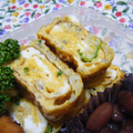 サオリ's cooksnap of when they made ねぎとじゃこの卵焼き.