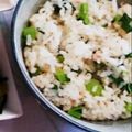 ルミちょ's cooksnap of when they made ゴマ香る♪大根の葉とじゃこのご飯.